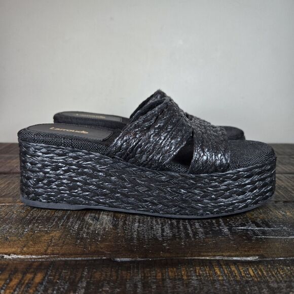 Larroude Ash Womens Size 6.5 Platform Sandals | Mercari Larroude Ash Womens Size 6.5 Platform Sandals Slides Slip On Mule Shoes Black